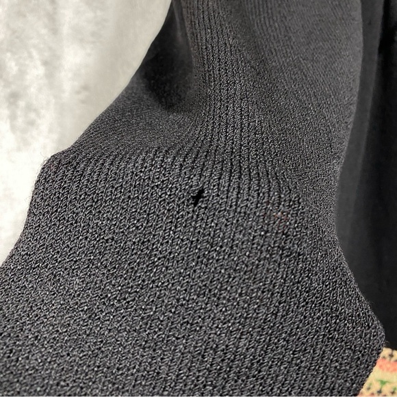 Vintage Miss Joann California Knit Apron Bib Fair Isle Floral Embroidered Dress - Picture 4 of 12